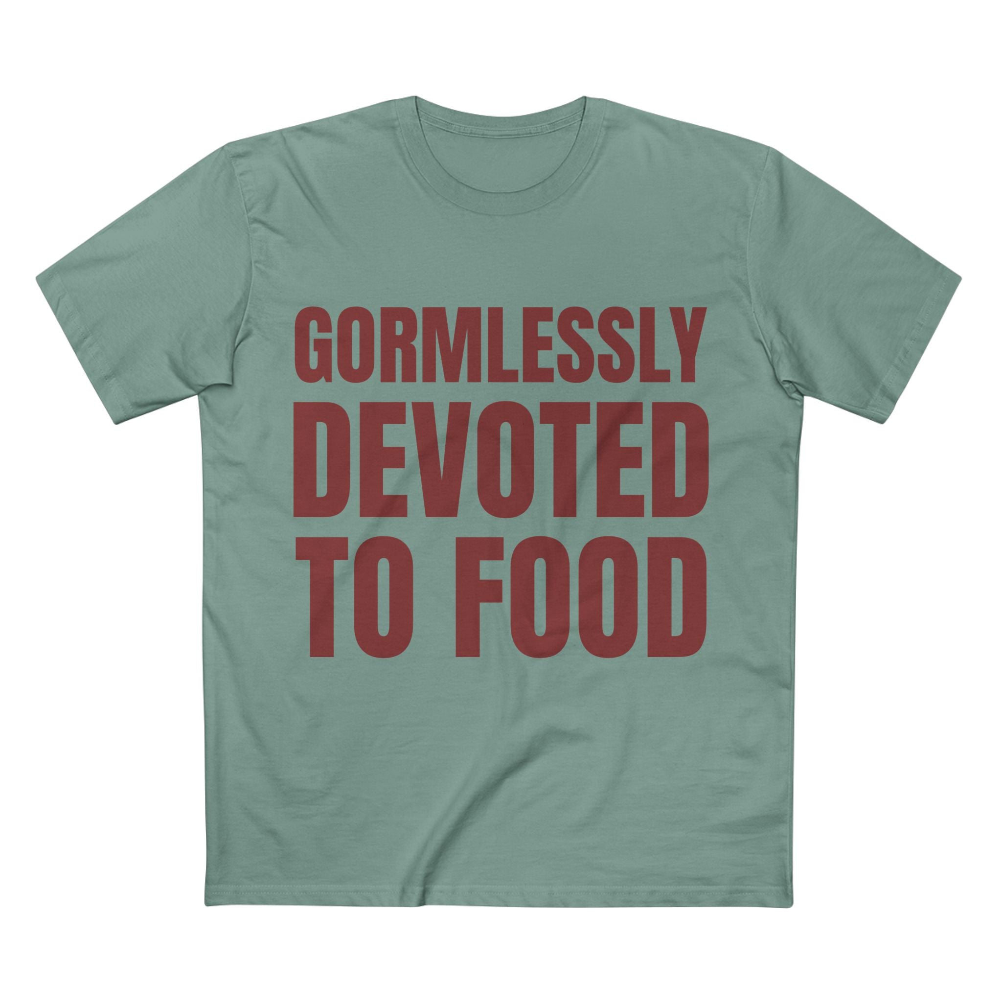 Gormlessly Devoted To Food - Cotton T-Shirt