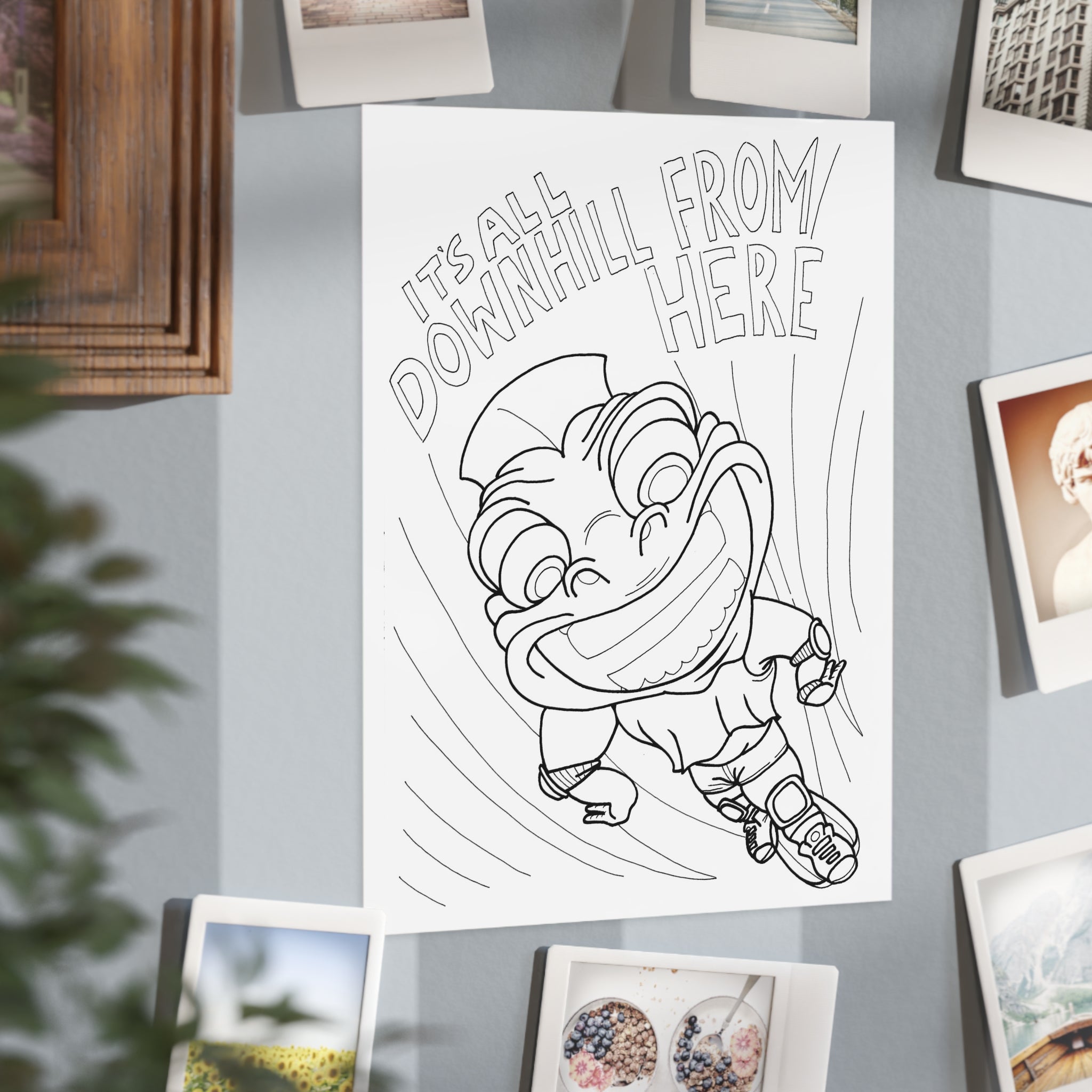 Downhill Dude — Unframed Art Print
