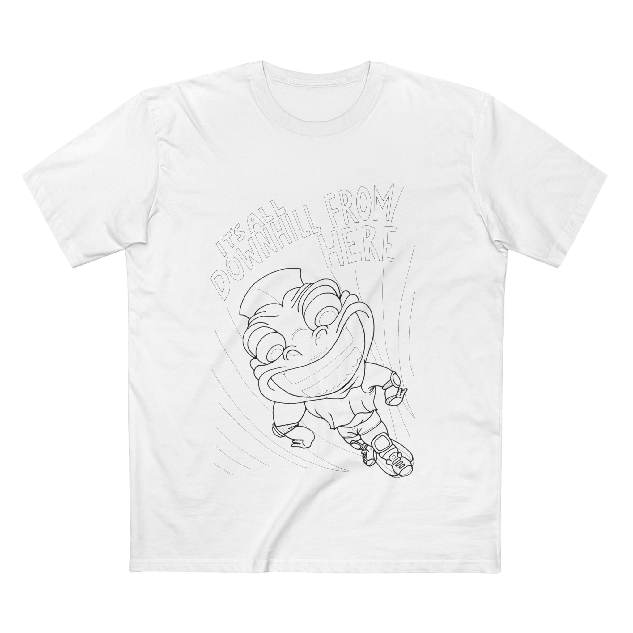 Downhill Dude - Coloured Cotton T-Shirt