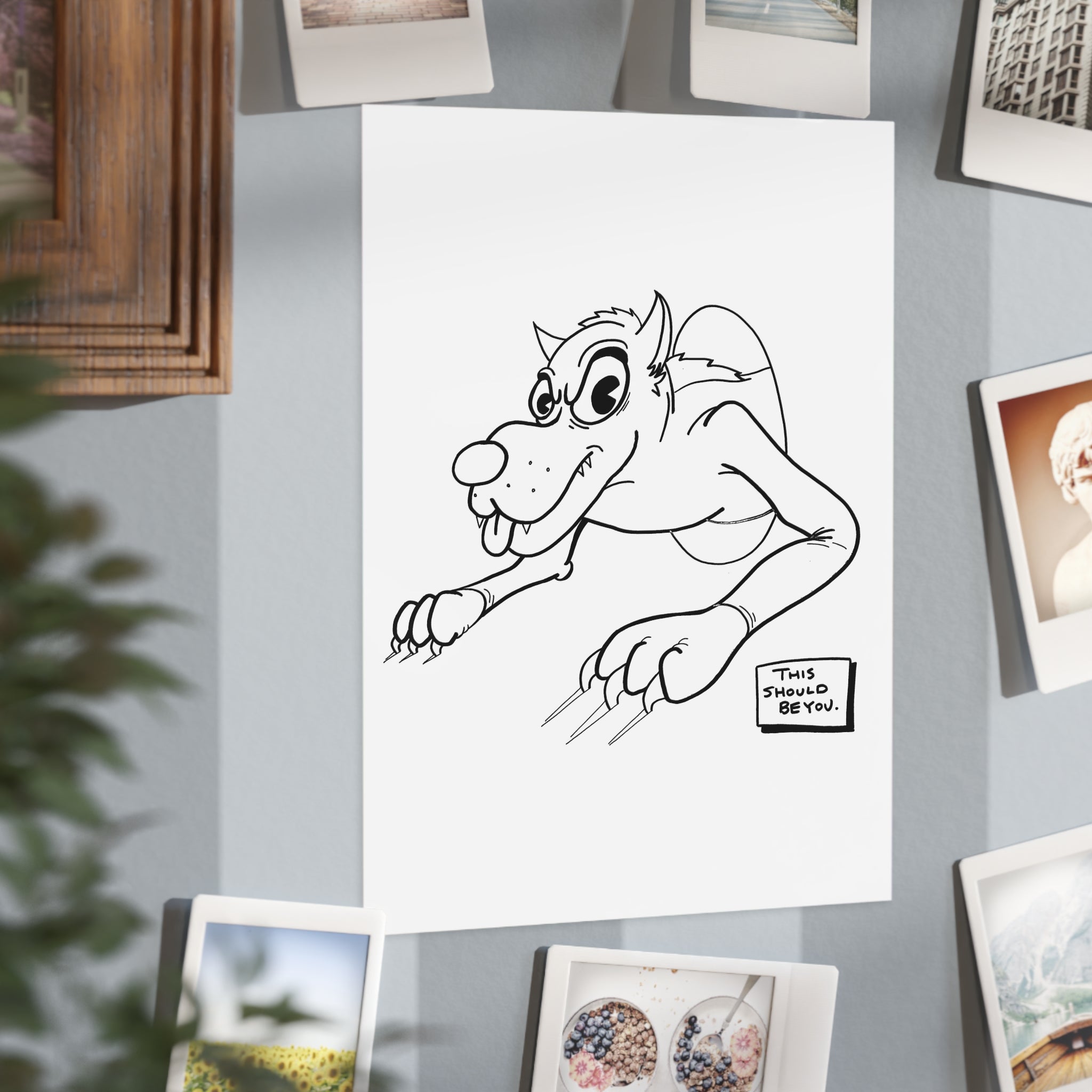 Sucked In Big Dog — Unframed Art Print