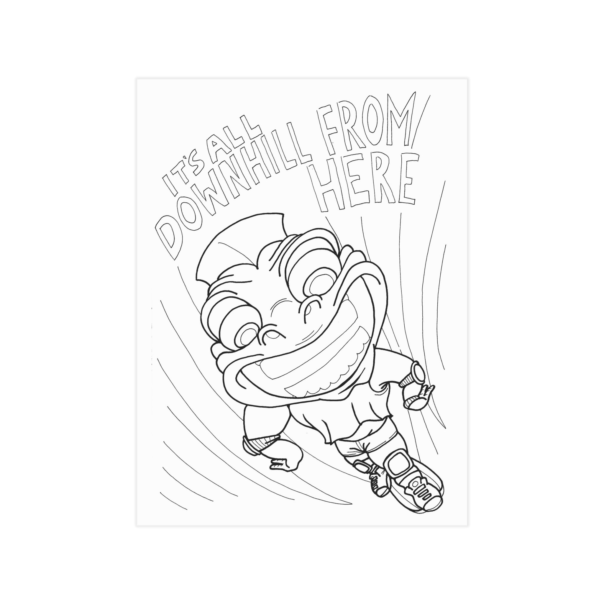 Downhill Dude — Unframed Art Print