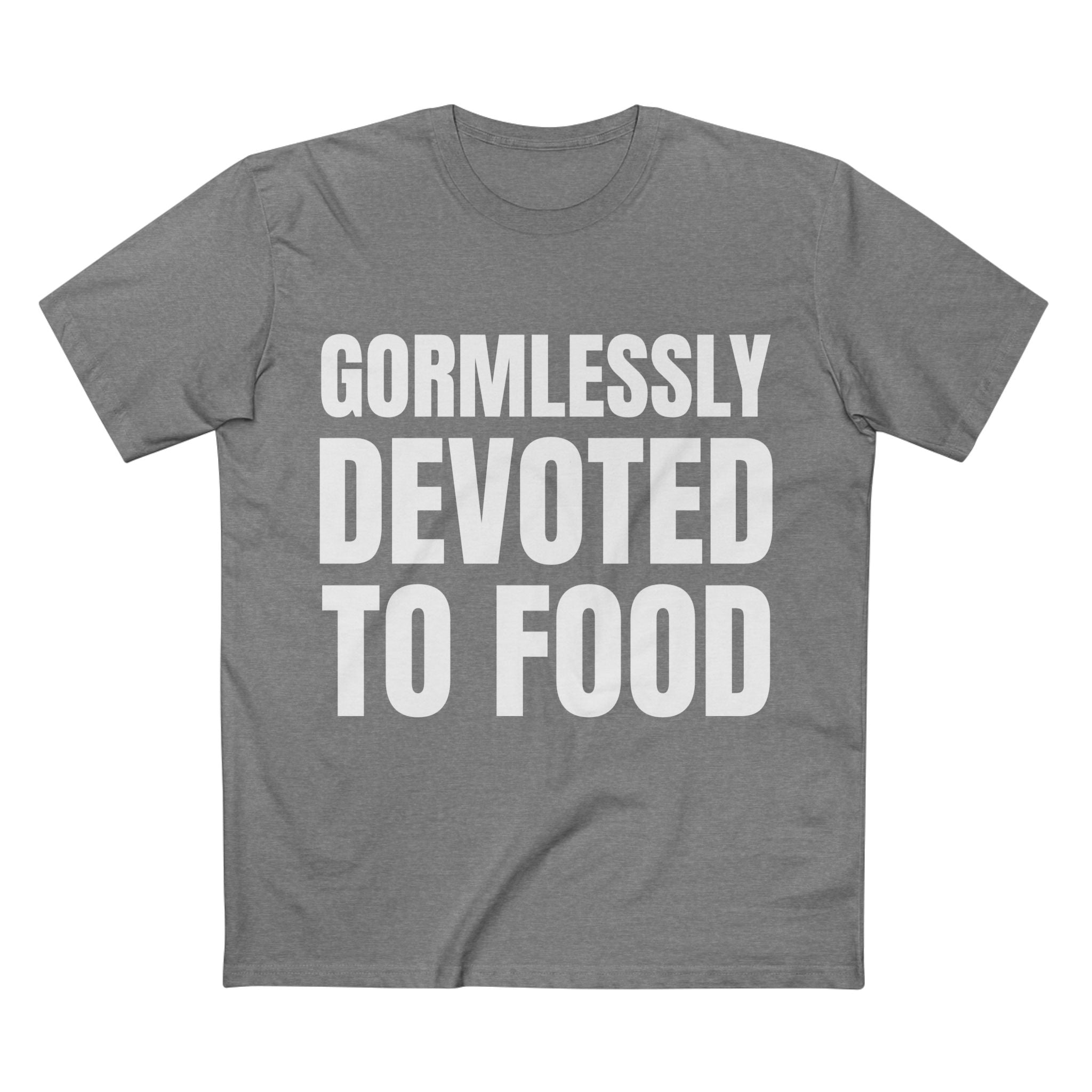 Gormlessly Devoted To Food - Cotton T-Shirt